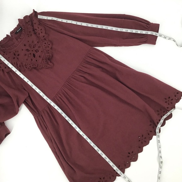 Madewell Embroidered Ruffled Flannel Mini Dress - Picture 12 of 13